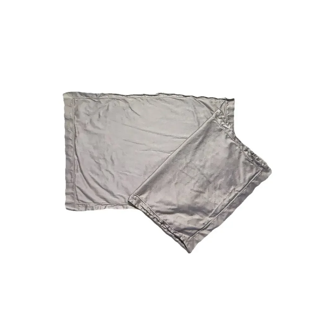 Pair Restoration Hardware Shams Pillowcases Cotton Green Gray Brown King Size 2